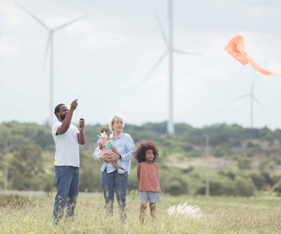 Family Vacation With Outdoor Activities In The Wind