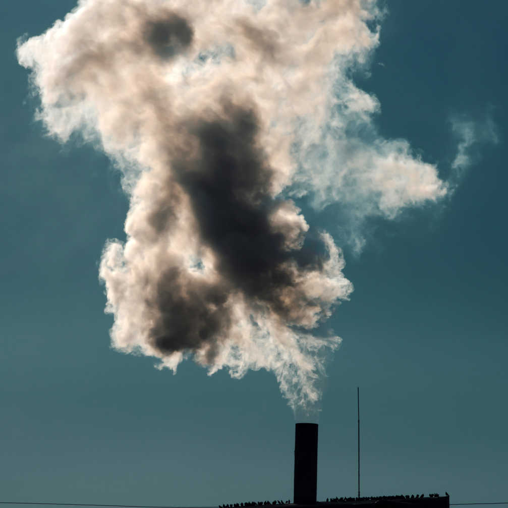 Smoke Coming Out Of Factory Chimney