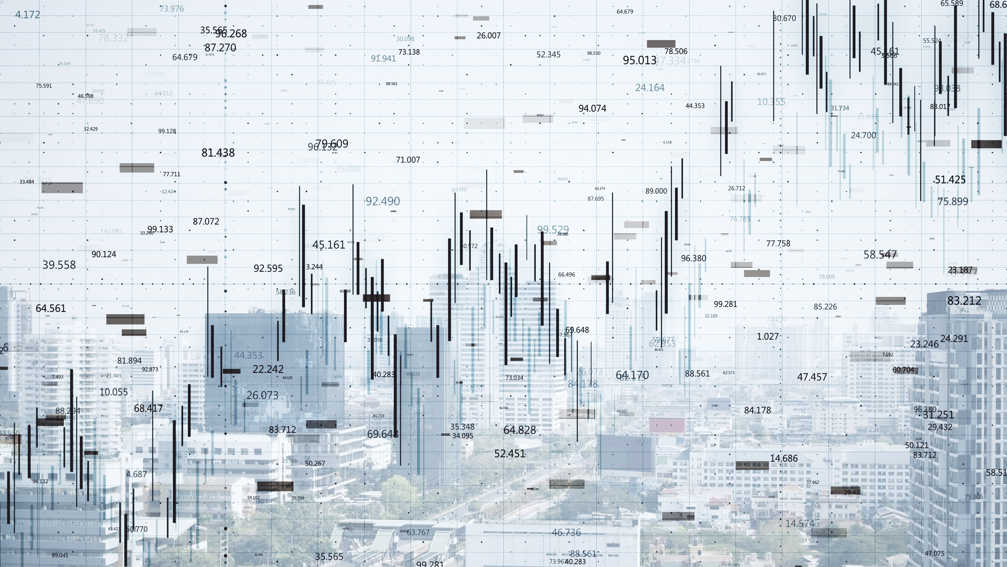 Finance And Trade Concept Creative White City Wall