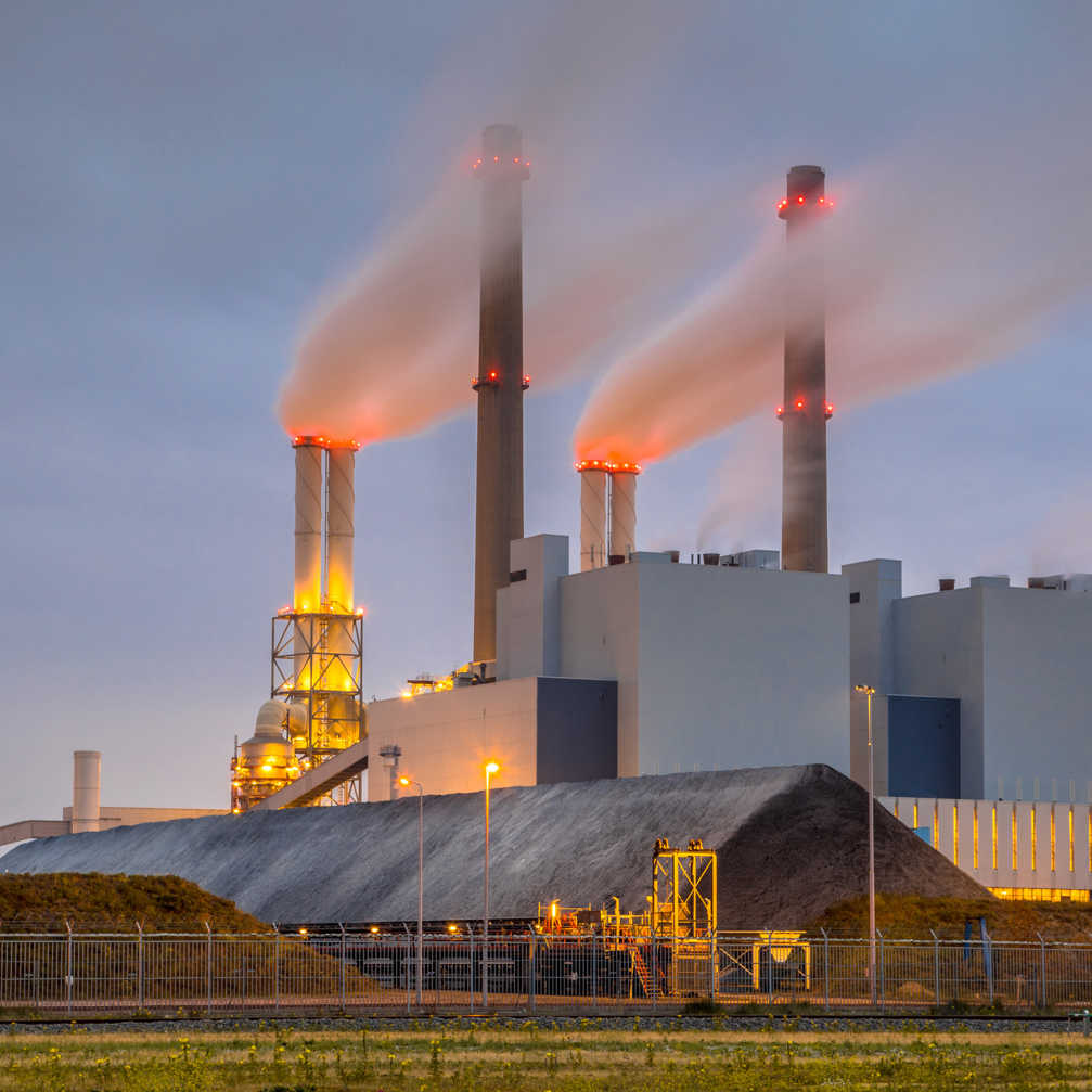 Working Coal Powered Power Plant Rotterdam